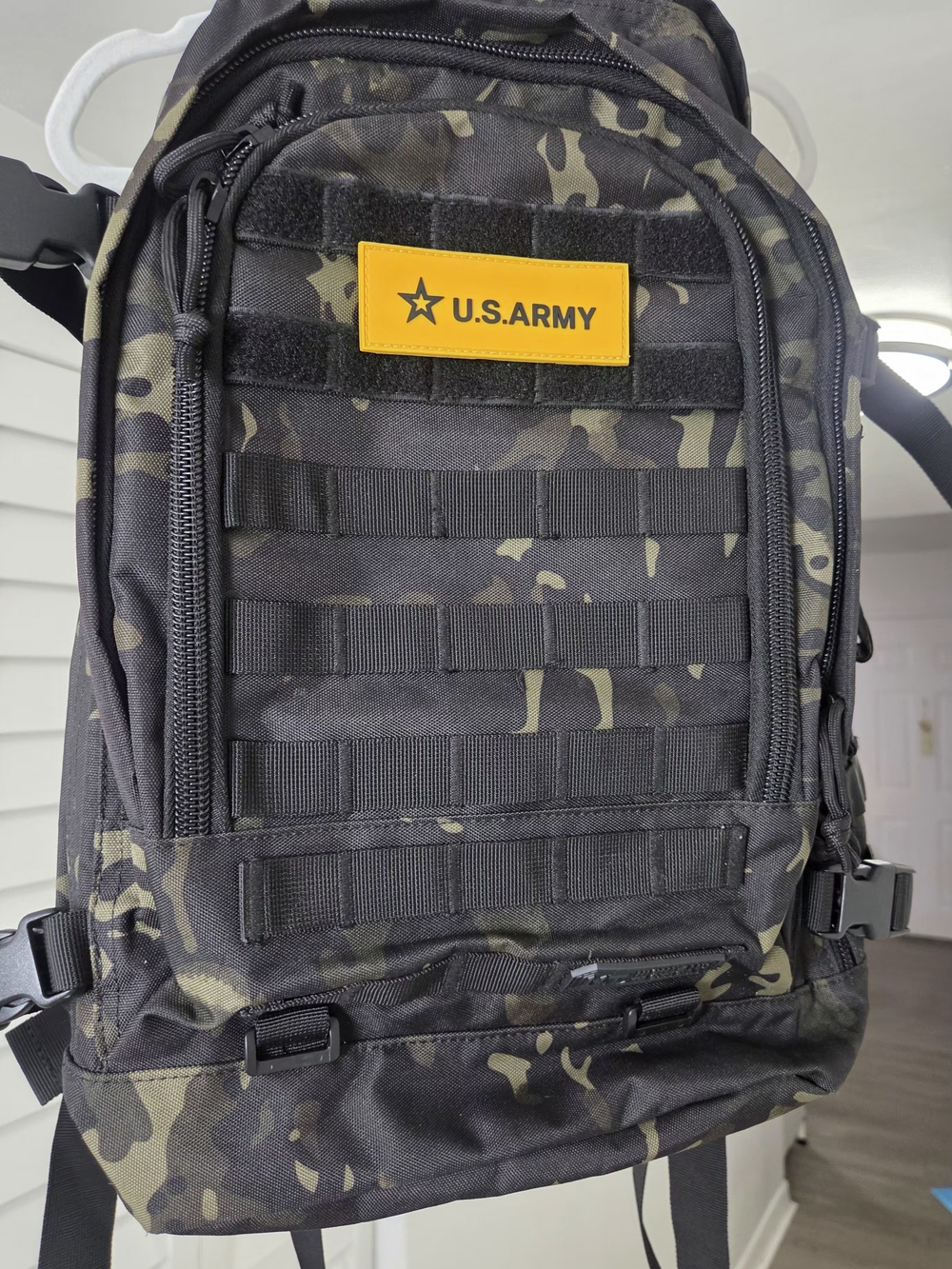 Men's Camouflage Backpack - Black & Olive Tactical Carry